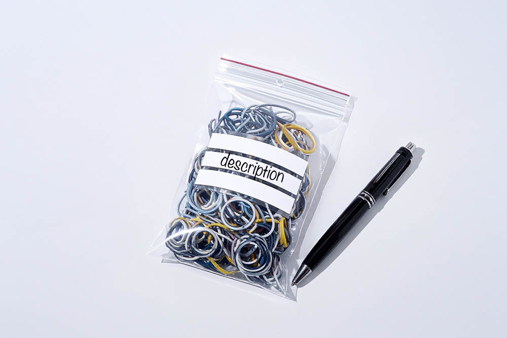 Druckverschlussbeutel mit Schreibblock 70x100 mm - (Set à 100 Stück)