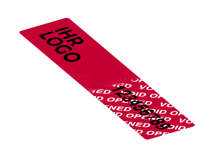 Void-Etiketten mit Logo
