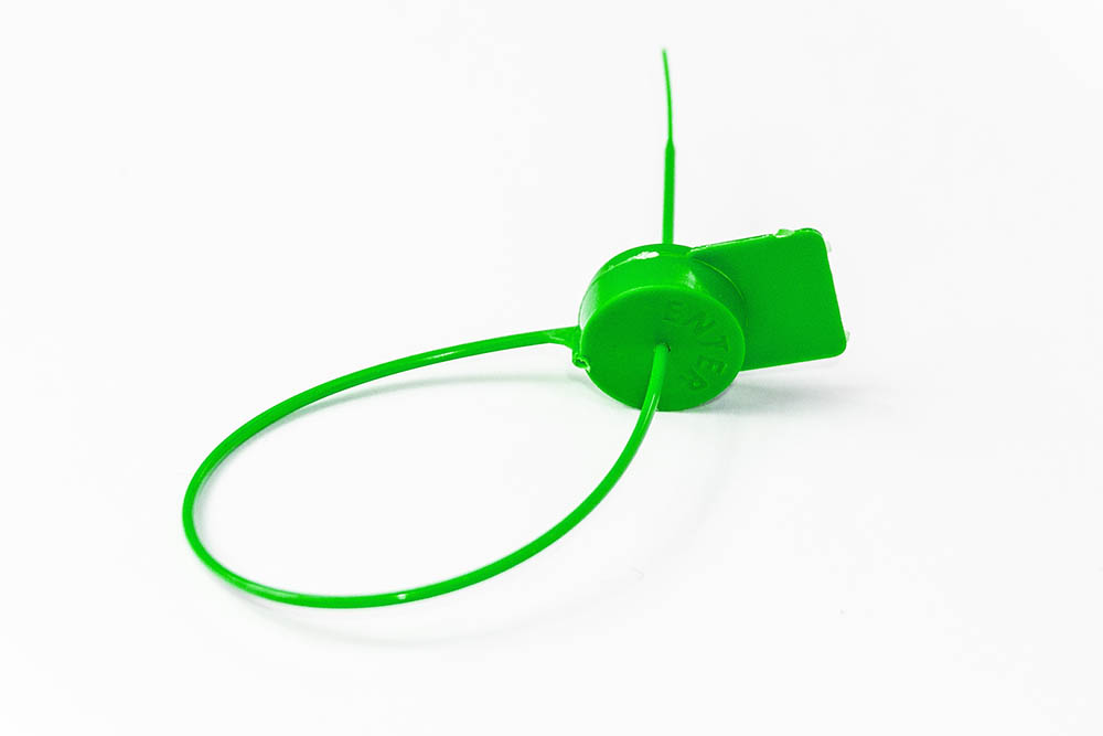 Zählerplombe mit Fahne und Logo