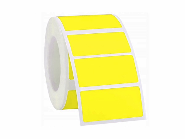 Fluoreszierende Etikettenrollen Gelb