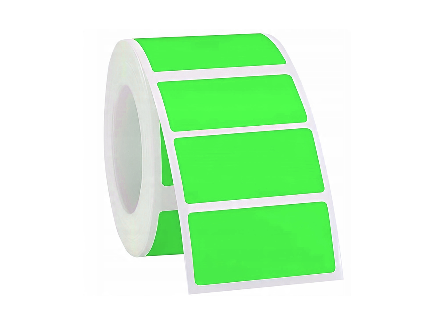 Fluoreszierende Etikettenrollen Hellgrün