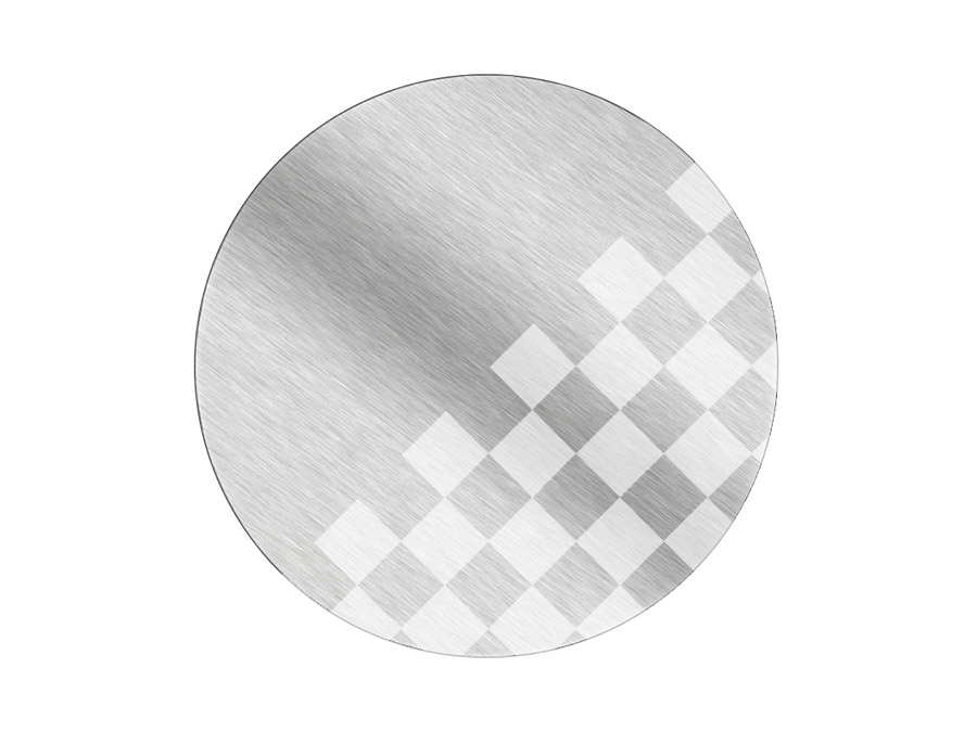 Sicherheitsfolie mit Schachbrettmuster beim Ablösen