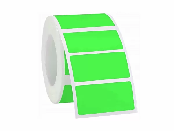 Fluoreszierende Etikettenrollen Hellgrün