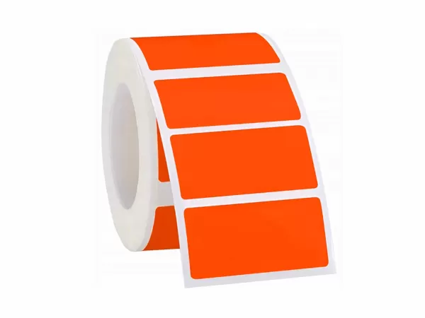 Fluoreszierende Etikettenrollen Orange